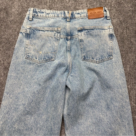 We The Free People Jeans Womens 26 Blue Deep Trance Dropped Boyfriend Baggy - Picture 12 of 13